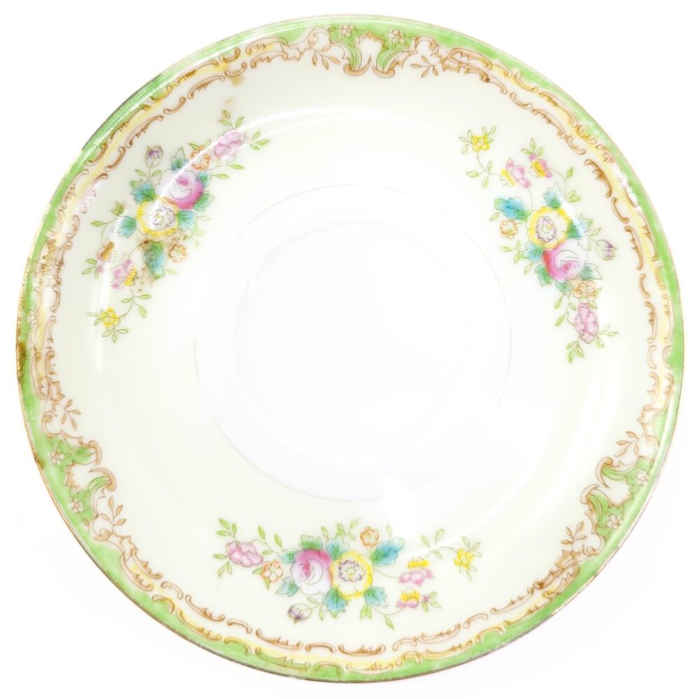 c. 1920s-1930s Sampy Japan "Elaine" Hand Painted Fine China Tea Saucer